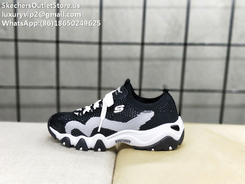 Skechers D'Lites 2 Unisex Sneakers Black Grey Black 35-44